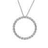 Necklaces | Blue Nile Floating Diamond Circle Pendant In 14K White Gold (1 Ct. Tw.)