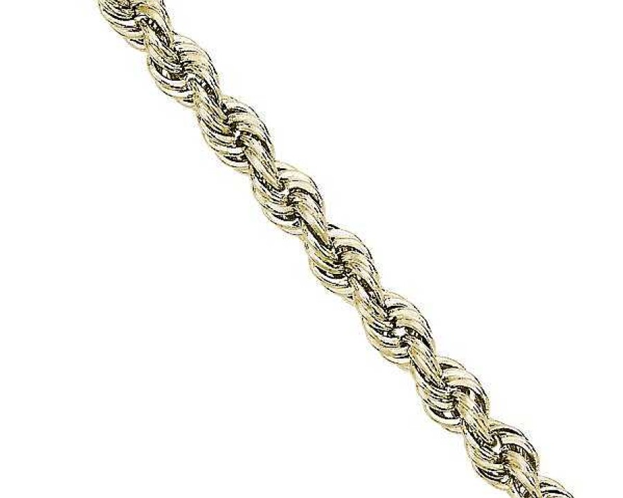 Bracelets | Blue Nile 7" Rope Chain Bracelet In 14K Yellow Gold (2.5 Mm)