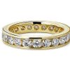 Women'S Rings | Blue Nile Channel Set Diamond Eternity Ring In 18K Yellow Gold (2 Ct. Tw.)