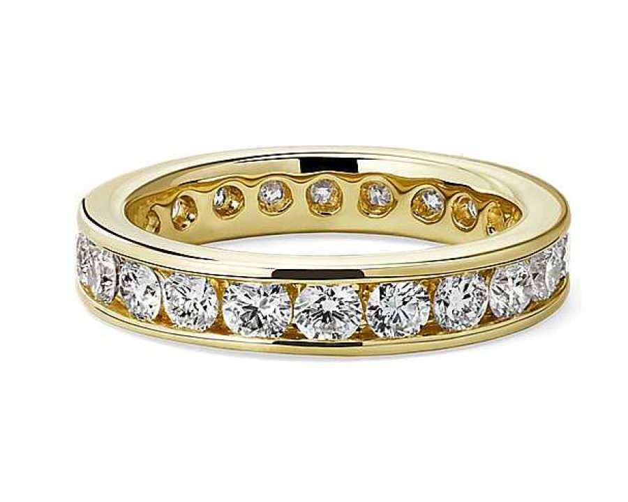 Women'S Rings | Blue Nile Channel Set Diamond Eternity Ring In 18K Yellow Gold (2 Ct. Tw.)