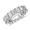 Women'S Rings | Blue Nile Emerald Cut Diamond Eternity Ring In 14K White Gold (7 Ct. Tw.)