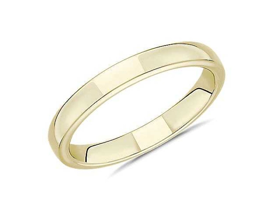 Women'S Rings | Blue Nile Skyline Comfort Fit Wedding Ring In 14K Yellow Gold (3Mm)