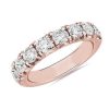 Women'S Rings | Blue Nile French Pav Diamond Ring In 14K Rose Gold (2 Ct. Tw.)