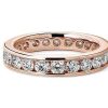 Women'S Rings | Blue Nile Channel Set Diamond Eternity Ring In 14K Rose Gold (2 Ct. Tw.)