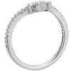 Rings | Blue Nile Trio Pear-Shaped Diamond & Pav Curved Wedding Ring In 14K White Gold (1/4 Ct. Tw.)