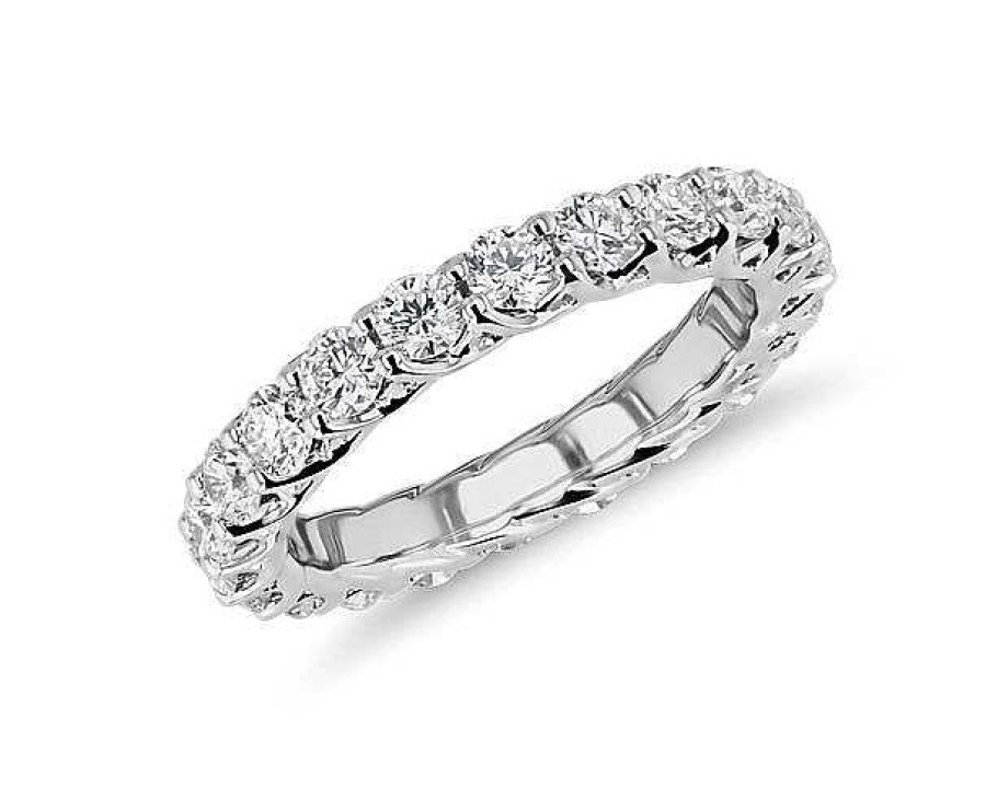 Women'S Rings | Blue Nile Tessere Weave Diamond Eternity Ring In Platinum (2 Ct. Tw.)