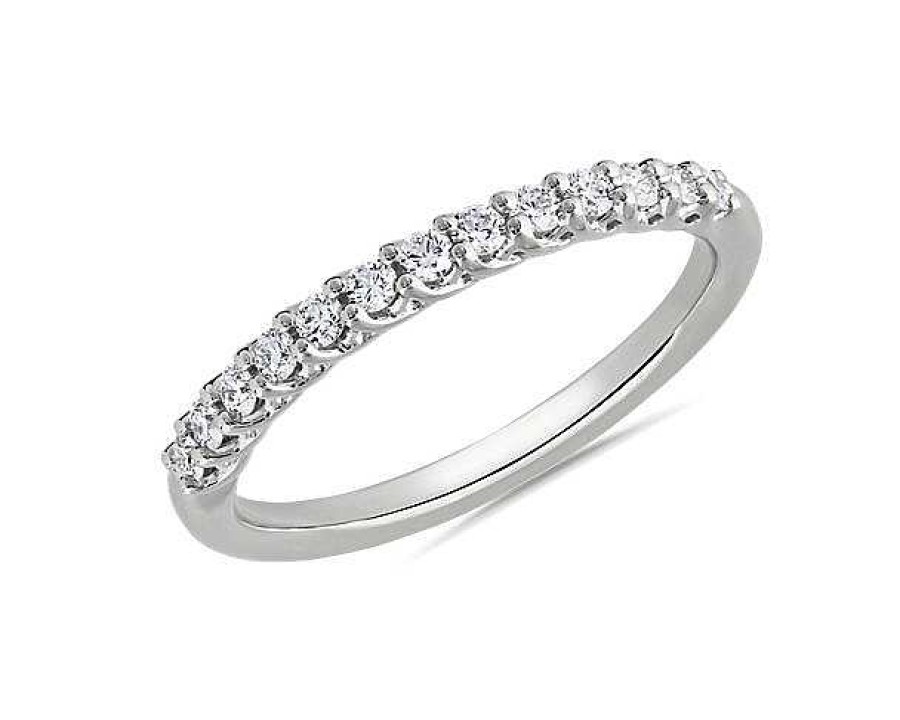 Women'S Rings | Blue Nile Tessere Diamond Anniversary Ring In 14K White Gold (1/4 Ct. Tw.)