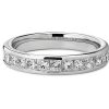 Women'S Rings | Blue Nile Channel Set Princess-Cut Diamond Ring In 18K White Gold (1 Ct. Tw.)