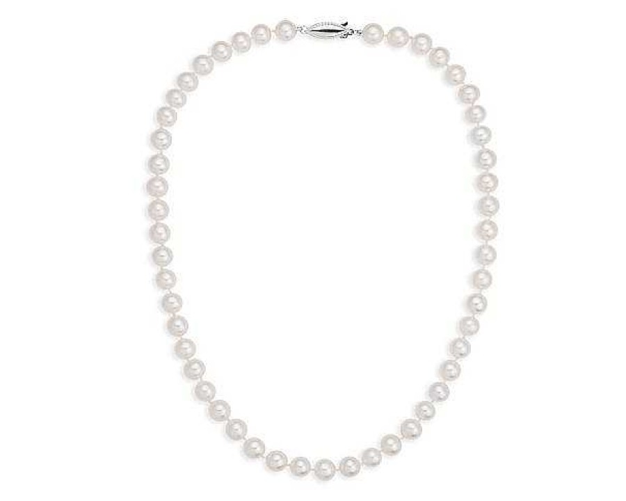 Necklaces | Blue Nile 18" Freshwater Cultured Pearl Strand Necklace In 14K White Gold (7.0-7.5Mm)