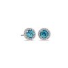 Earrings | Blue Nile Blue Topaz And Micropav Diamond Stud Earrings In 18K White Gold (5Mm)