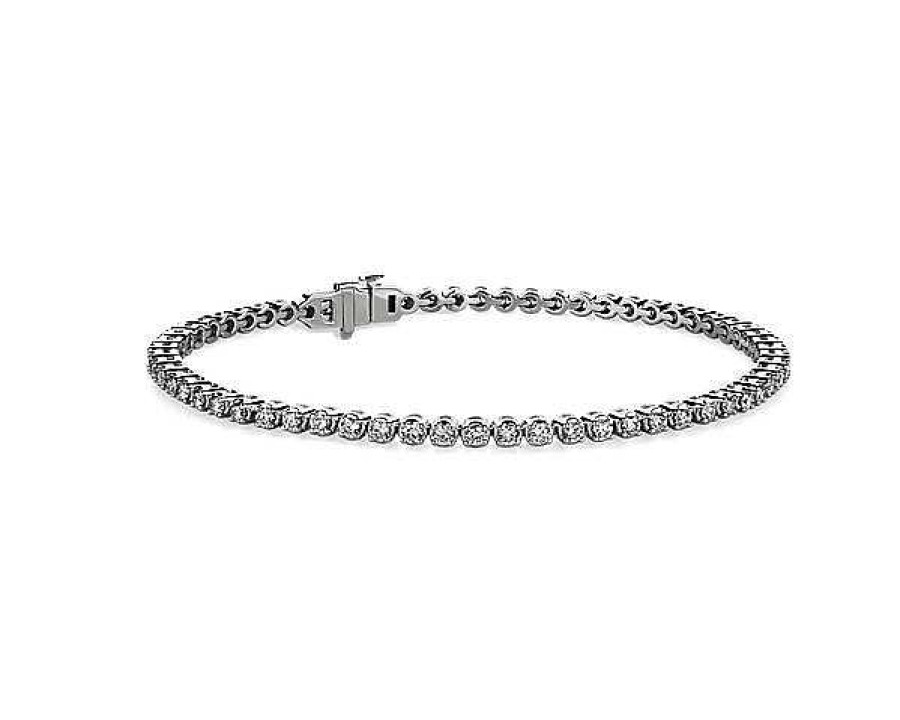 Bracelets | Blue Nile Lab Grown Diamond Tennis Bracelet In 14K White Gold (2 Ct. Tw.)