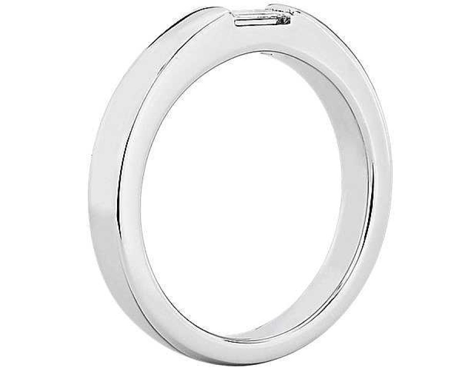 Rings | Blue Nile Zac Zac Posen East West Single Baguette Diamond Ring In Platinum (2.6 Mm, 1/6 Ct. Tw.)