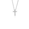 Necklaces | Blue Nile Petite Diamond Cross Pendant In 14K White Gold (1/10 Ct. Tw.)