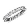 Women'S Rings | Blue Nile Lab Grown Diamond Emerald Cut Eternity Ring In Platinum (2 Ct. Tw.)