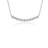 Necklaces | Blue Nile Diamond Milgrain Smile Necklace In 14K White Gold (1/4 Ct. Tw.)