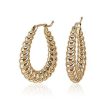 Earrings | Blue Nile Twisted Oval Earrings In 14K Yellow Gold (24 Mm)