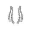 Earrings | Blue Nile Double Diamond Graduating Wave Drop Earrings In 14K White Gold (2 Ct. Tw.)