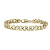 Bracelets | Blue Nile 8" Flat Beveled Curb Chain Bracelet In 14K Yellow Gold (8 Mm)