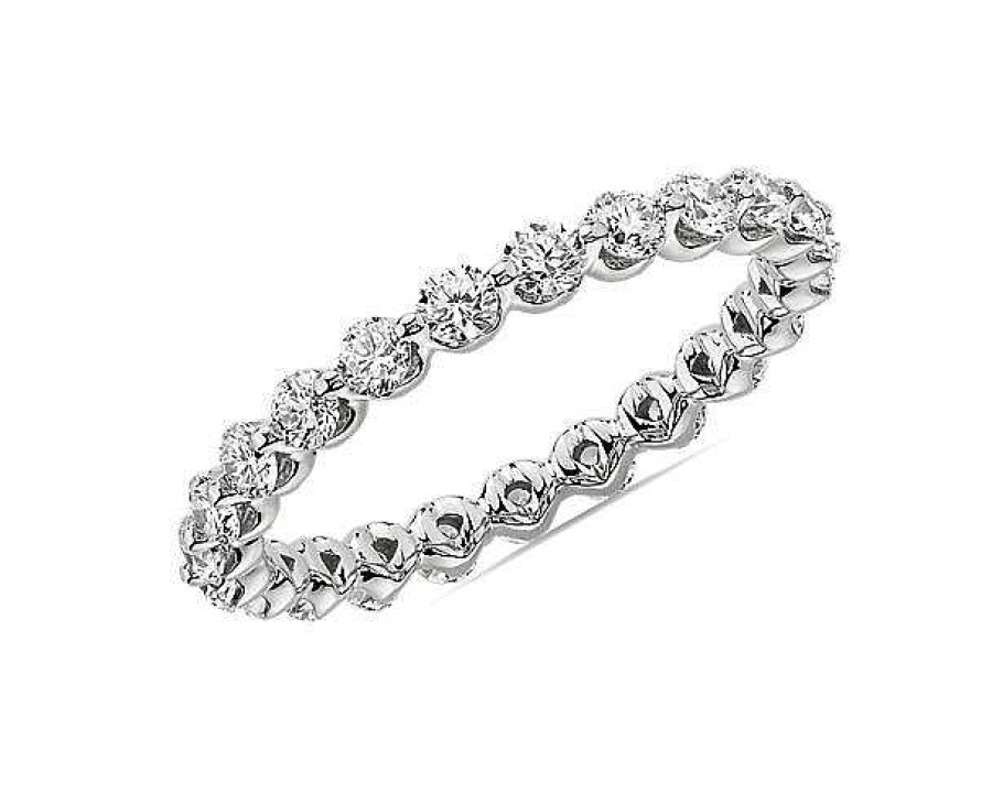 Rings | Blue Nile Floating Diamond Eternity Ring In Platinum (1 Ct. Tw.)