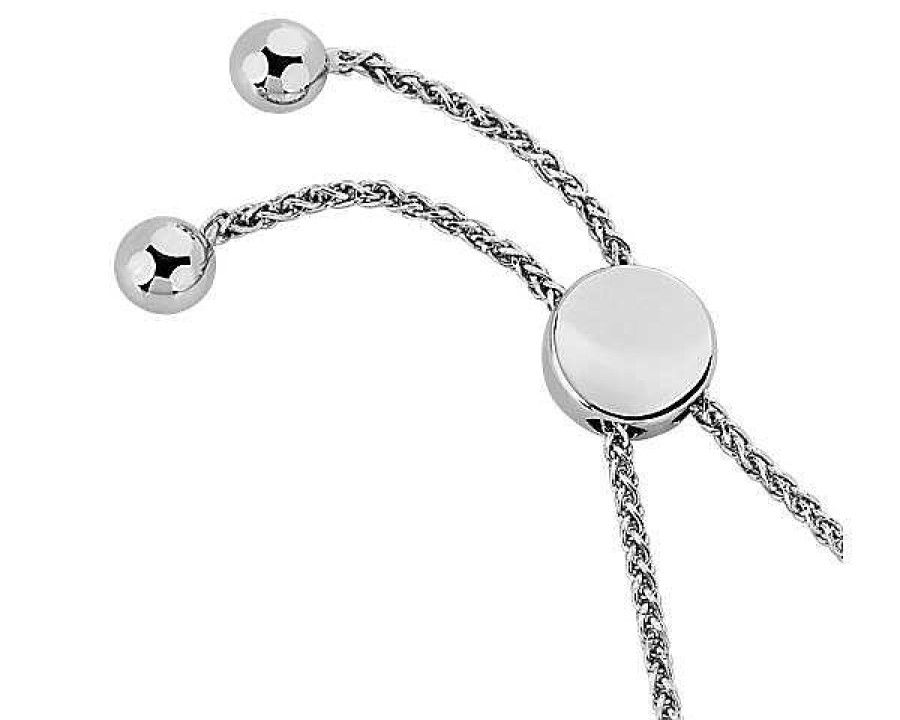 Bracelets | Blue Nile Riviera Pav Round Diamond Bolo Bracelet In 14K White Gold (1 Ct. Tw.)