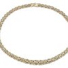 Necklaces | Blue Nile 18" Graduated Byzantine Necklace In 14K Yellow Gold (7-12 Mm)