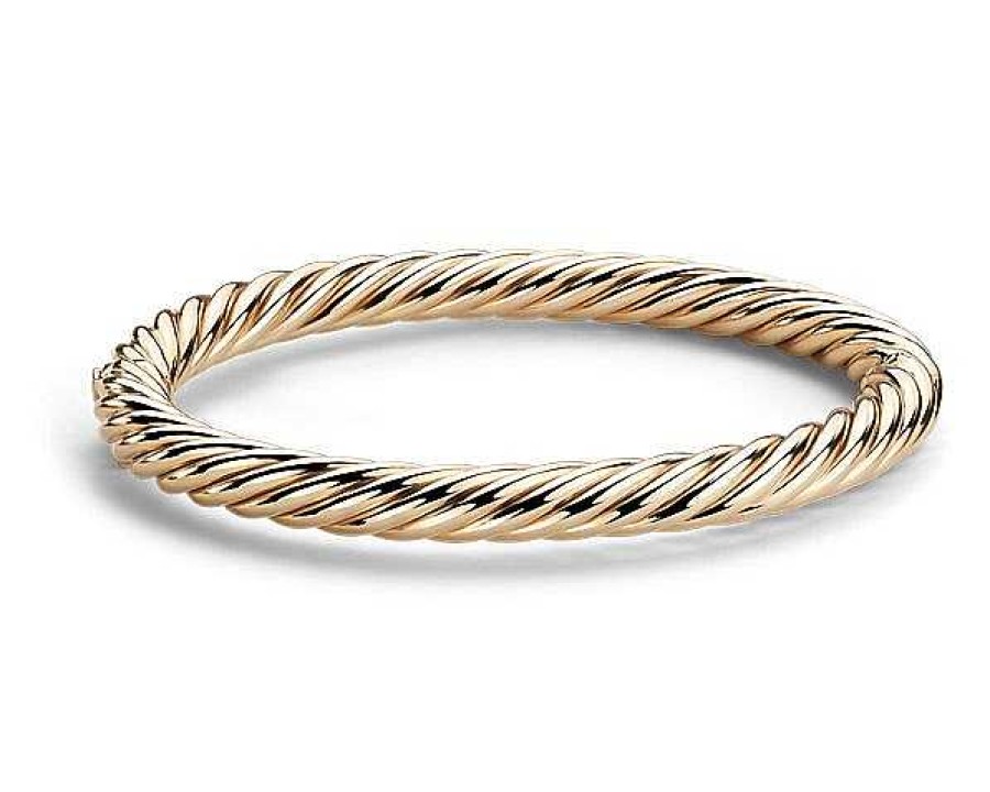 Bracelets | Blue Nile Rope Bangle Bracelet In 14K Italian Yellow Gold (6.7 Mm)