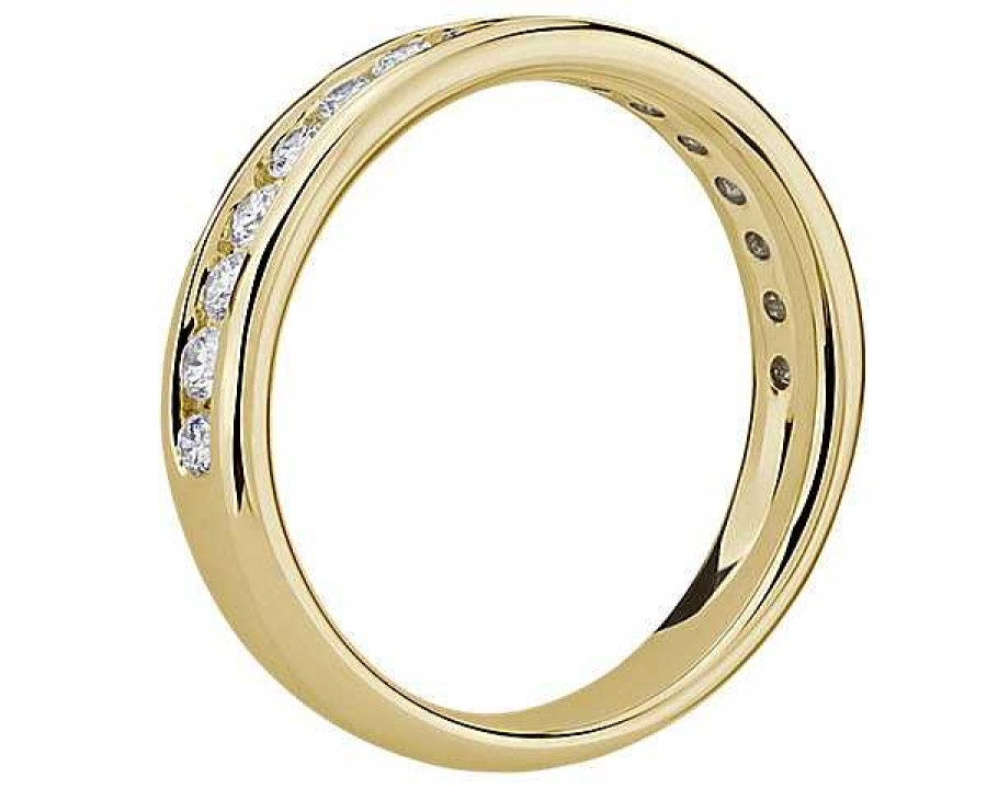 Women'S Rings | Blue Nile Channel Set Diamond Ring In 18K Yellow Gold (1/2 Ct. Tw.)