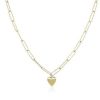 Necklaces | Blue Nile 18" Heart Paperclip Necklace In 14K Yellow Gold