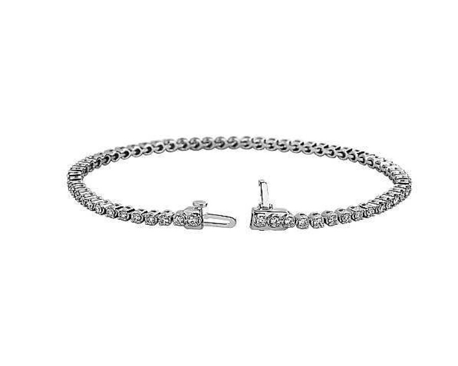 Bracelets | Blue Nile Lab Grown Diamond Tennis Bracelet In 14K White Gold (2 Ct. Tw.)