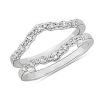 Women'S Rings | Blue Nile Crescendo Curved Diamond Guard In 14K White Gold (3/8 Ct. Tw.)