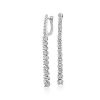 Earrings | Blue Nile Diamond Line Drop Earrings In 14K White Gold (1 1/4 Ct. Tw.)