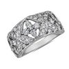 Rings | Blue Nile Fleur Ornate Diamond Ring In 14K White Gold (7/8 Ct. Tw.)