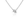 Necklaces | Blue Nile Diamond Emerald And Pear Shape Pendant In 14K White Gold (3/8 Ct. Tw.)