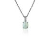 Necklaces | Blue Nile Oval Opal And Diamond Pendant In 14K White Gold (8X6Mm)