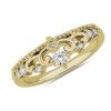 Rings | Blue Nile Intricate Crown Jewel Diamond Ring In 18K Yellow Gold (1/4 Ct. Tw.)