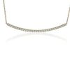 Necklaces | Blue Nile Delicate Curved Diamond Bar Necklace In 14K Yellow Gold (3/8 Ct. Tw.)