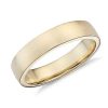 Men'S Rings | Blue Nile Low Dome Comfort Fit Wedding Ring In 14K Yellow Gold (5Mm)