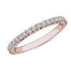 Women'S Rings | Blue Nile French Pav Diamond Eternity Ring In 14K Rose Gold (1/2 Ct. Tw.)