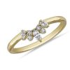 Rings | Blue Nile Curved Crown Stackable Ring In 18K Yellow Gold (1/4 Ct. Tw.)