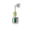 Earrings | Blue Nile Extraordinary Collection: Emerald And Diamond Drop Earrings In 18K Yellow And White Gold (9X7Mm)