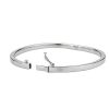 Bracelets | Blue Nile Squared Bangle In 14K Italian White Gold (4 Mm)