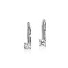 Earrings | Blue Nile Diamond Four-Prong Drop Earring In 14K White Gold (1/2 Ct. Tw.)