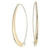 Earrings | Blue Nile Vertical Stretched Hoop Threader Earrings In 14K Italian Yellow Gold