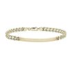 Bracelets | Blue Nile 7" Id Bracelet In 14K Yellow Gold (4.6 Mm)