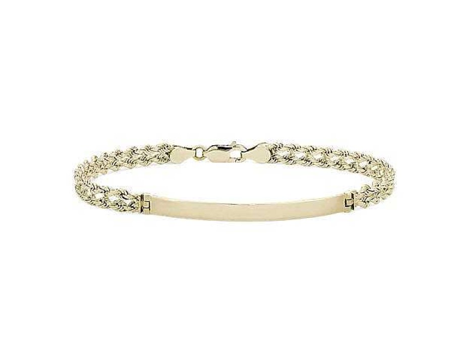 Bracelets | Blue Nile 7" Id Bracelet In 14K Yellow Gold (4.6 Mm)