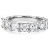 Women'S Rings | Blue Nile Seven Stone Asscher Diamond Ring In 14K White Gold (3 Ct. Tw.)