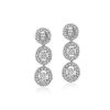 Earrings | Blue Nile Oval-Cut Diamond Halo Drop Earrings In 14K White Gold (1 Ct. Tw.)