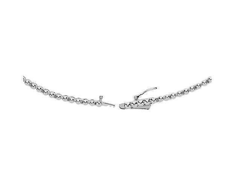 Necklaces | Blue Nile Two-Diamond Graduating Necklace In 18K White Gold (4 Ct. Tw.)