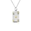 Necklaces | Blue Nile Two-Tone Raised Love Charm In Sterling Silver And 18K Yellow (1.3 Mm) Gold