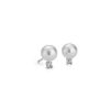 Earrings | Blue Nile Freshwater Cultured Pearl And Diamond Stud Earrings In 14K White Gold (6-6.5Mm)